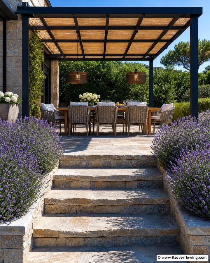 Outdoor Dining Area Access - 25 Flagstone Steps Ideas for Your Outdoor Pathway
