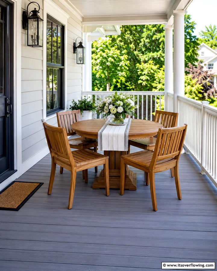 Outdoor Dining Nook - 25 Front Porch Deck Ideas for a Stunning Entryway