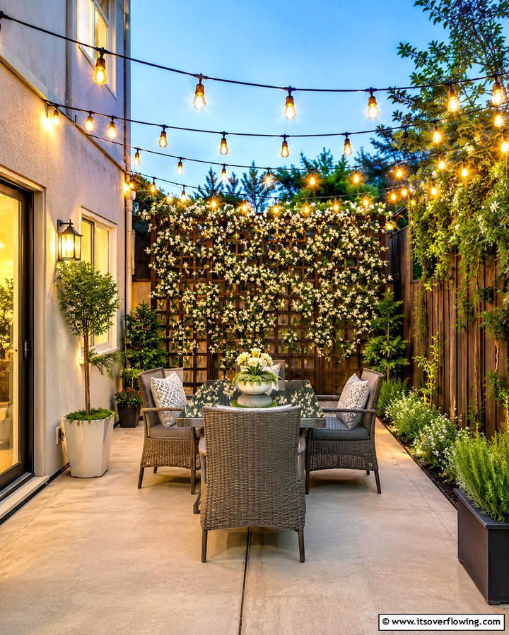 Outdoor Dining Nook - 30 Space-Saving Townhouse Backyard Design Ideas