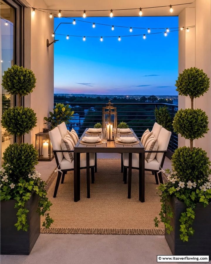 Outdoor Dining Paradise - 21 Balcony Ideas to Turn Your Small Space into a Relaxing Retreat