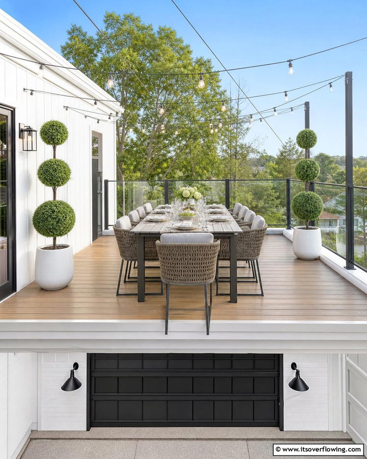 Outdoor Dining Set - 20 Balcony Over Garage Ideas for Extra Space