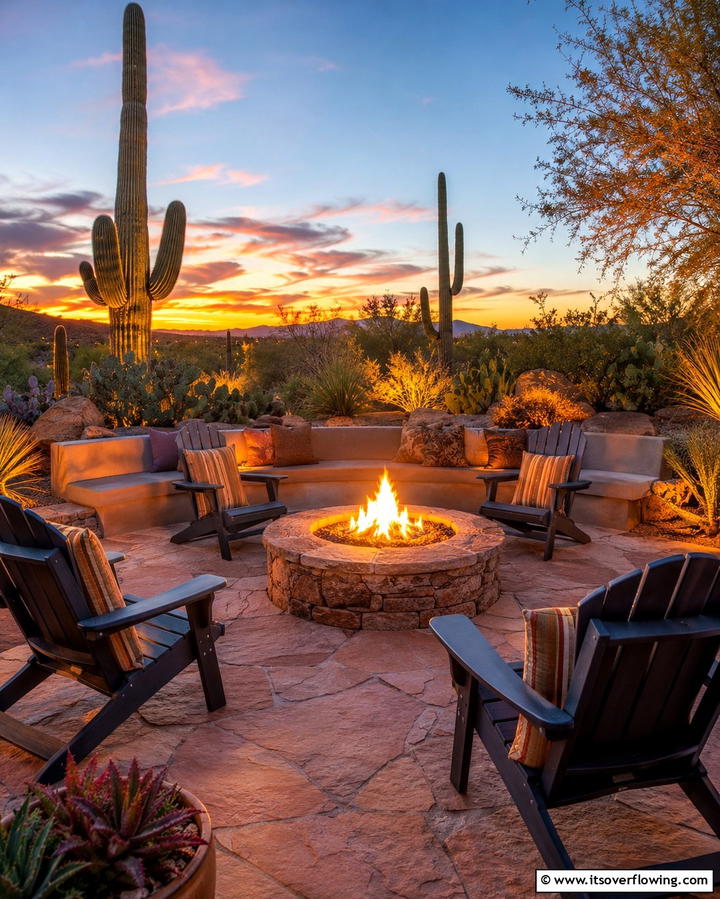 Outdoor Fire Pit Area - 25 Arizona Backyard Ideas for Desert Landscapes