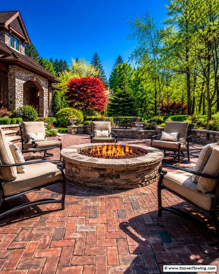Outdoor Fireplace or Fire Pit - 25 Mediterranean Patio Ideas for Outdoor Living Spaces