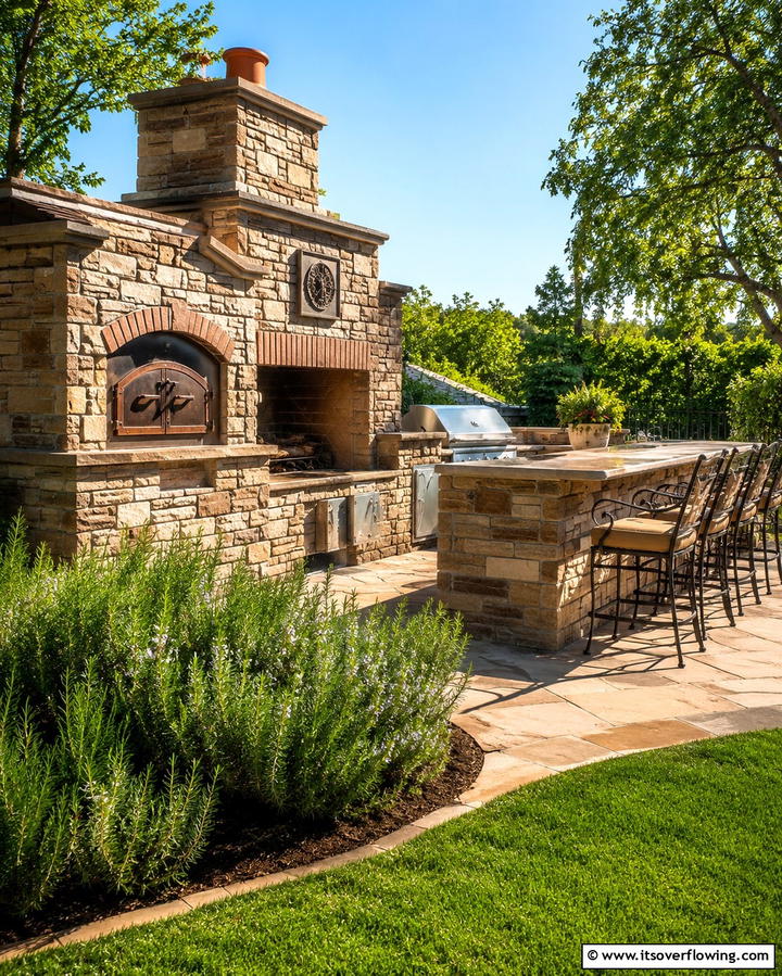 Outdoor Fireplace with Pizza Oven - 25 Outdoor Fireplace Ideas to Enhance Your Backyard