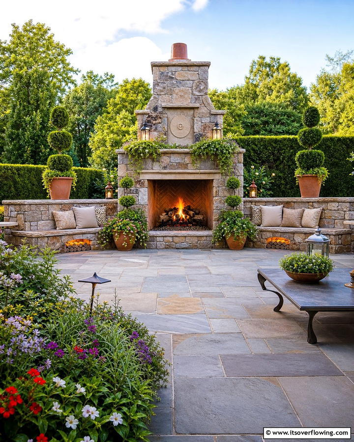 Outdoor Fireplaces - 20 Garden Focal Point Ideas to Enhance Your Yard