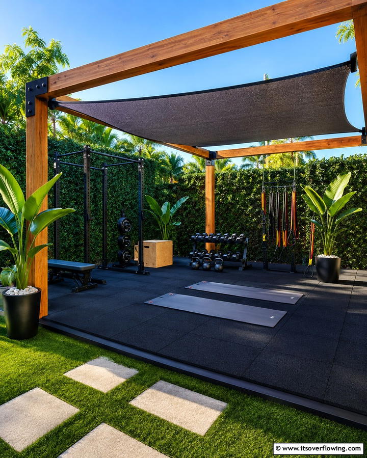 Outdoor Fitness Area - 20 Stunning Large Backyard Ideas for Outdoor Living