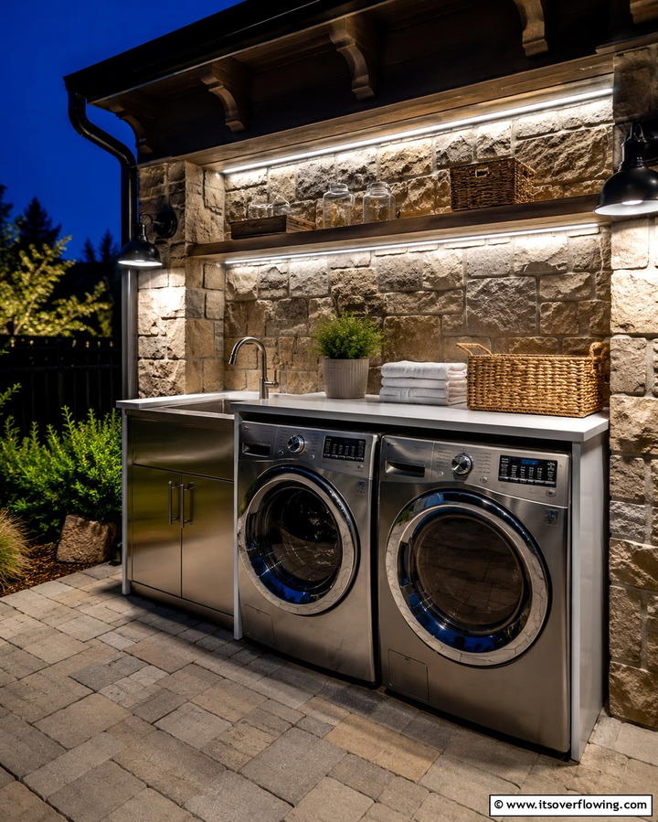 Outdoor Friendly Lighting - 25 Outdoor Laundry Area Design Ideas for Convenience