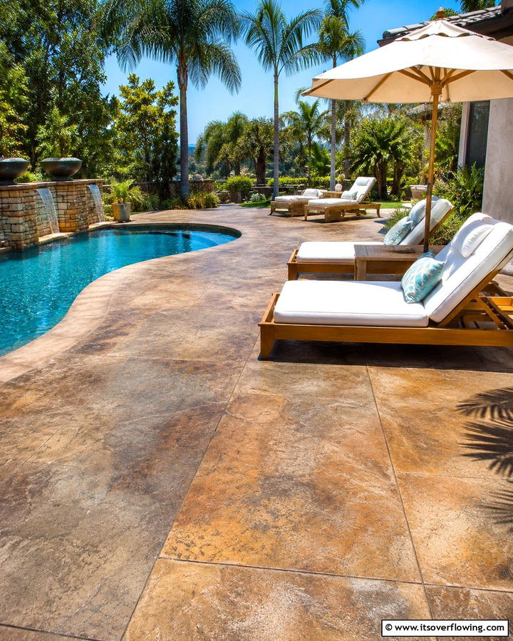 Outdoor Friendly Stained Concrete Patios - 25 Stained Concrete Floors for a Unique Look