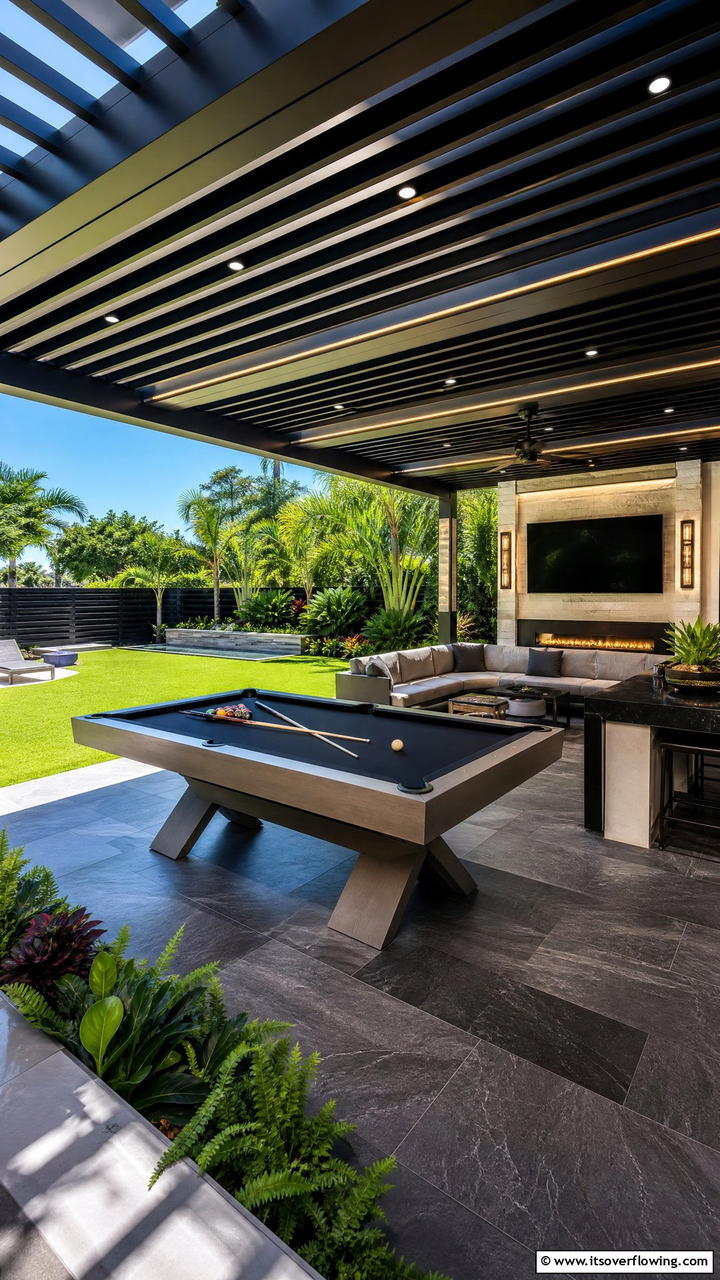 Outdoor Game Room - 25 Luxury Game Room Ideas for the Ultimate Entertainment Space
