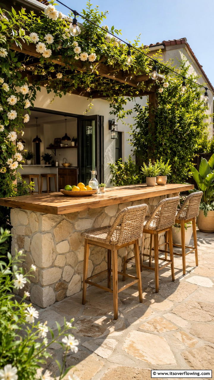 Outdoor Garden Breakfast Bar - 30 Breakfast Bar Ideas for Functional Kitchen Spaces