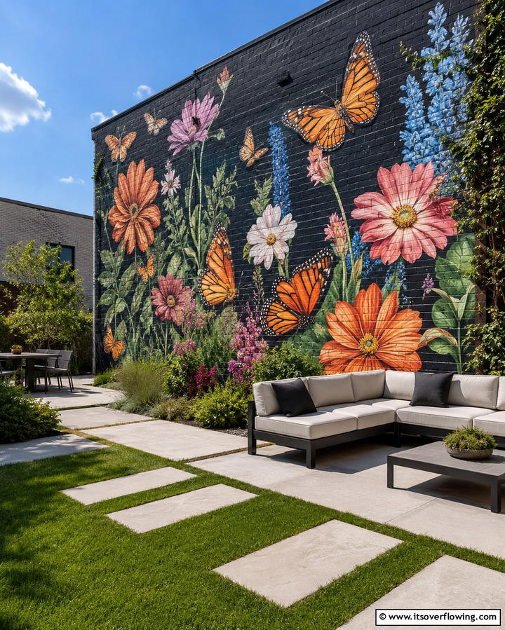 Outdoor Garden Mural - 30 Interactive Mural Ideas- Transform Your Walls Creatively