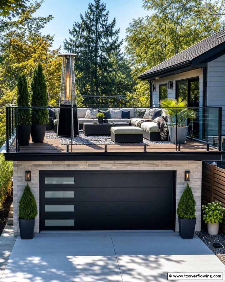 Outdoor Heater - 20 Balcony Over Garage Ideas for Extra Space