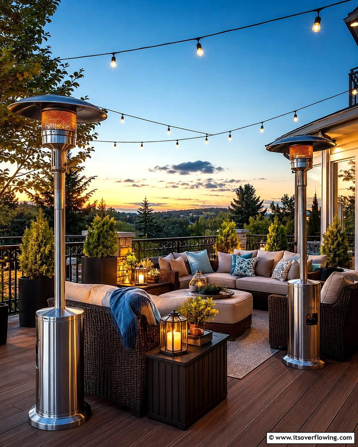 Outdoor Heating Features - 25 Deck Decorating Ideas for a Stunning Outdoor Space