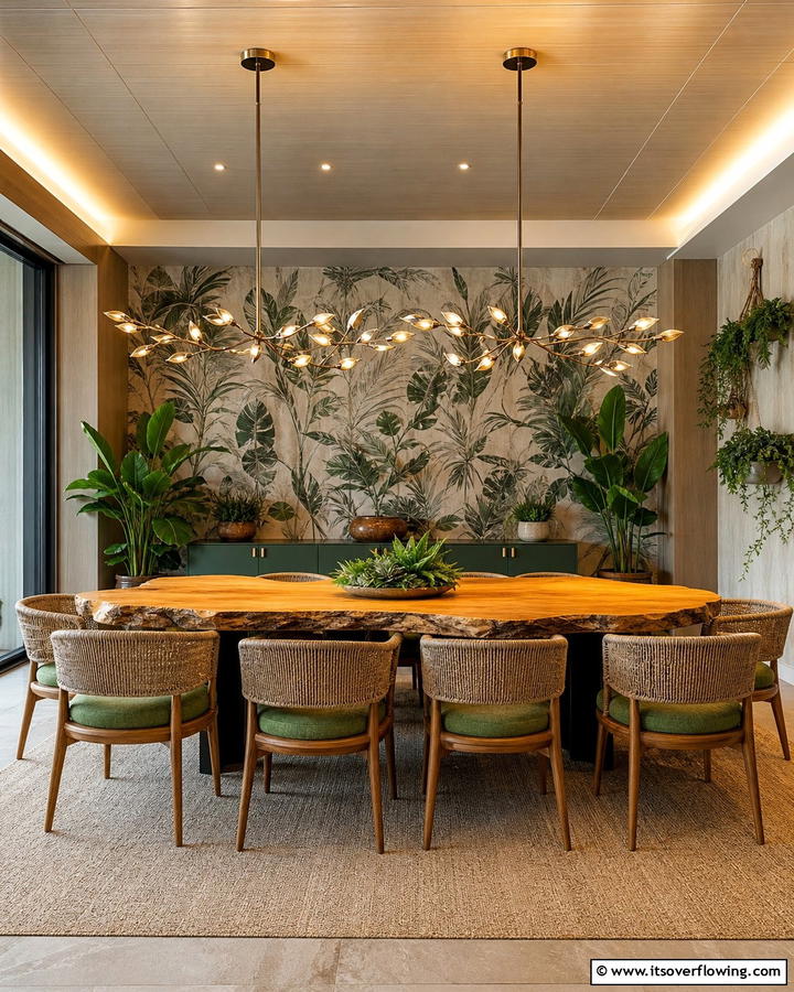 Outdoor Inspired Accent - 21 Dining Room Lighting Ideas to Elevate Your Space