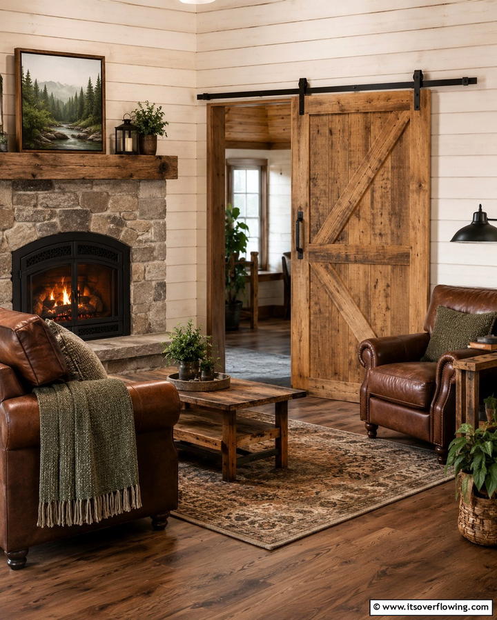 Outdoor Inspired Barn Door - 30 Stylish Barn Door Ideas for Modern Home Organization