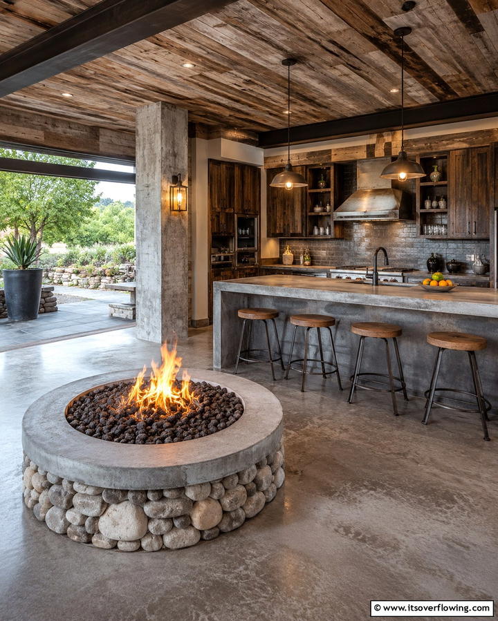 Outdoor Inspired Indoor Fireplaces - 25 Kitchens With Fireplaces for a Unique Cooking Space