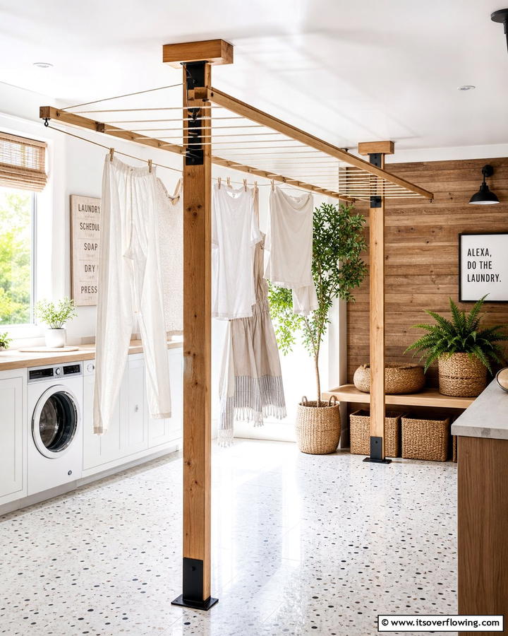 Outdoor Inspired Indoor Rack - 20 Laundry Room Drying Rack Ideas for Efficient Drying