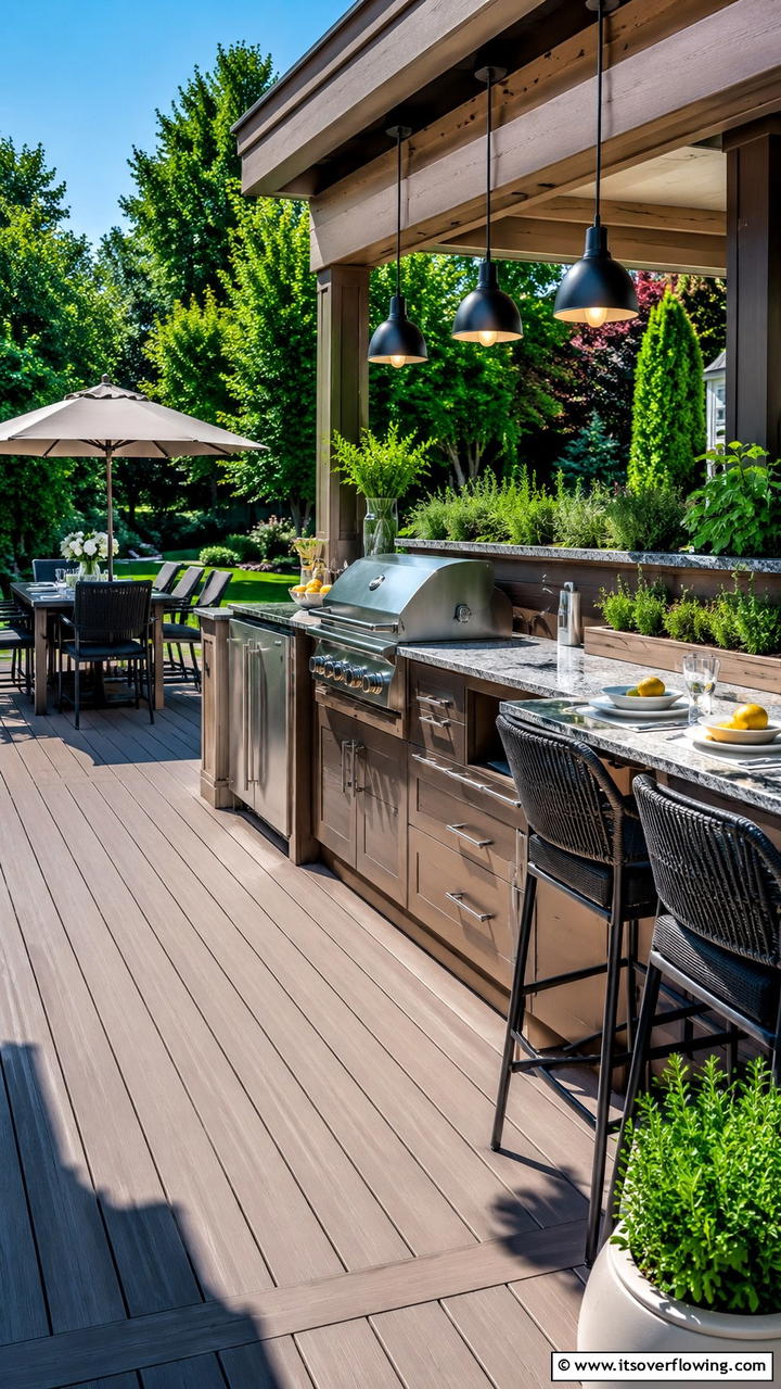 Outdoor Kitchen Composite Deck - 30 Composite Deck Ideas- Stylish and Durable Outdoor Designs