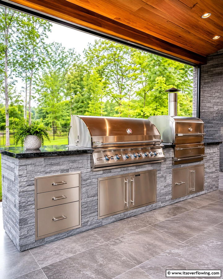 Outdoor Kitchen with Built In Grill and Smoker - 25 Outdoor Kitchen on Deck Ideas for Seamless Entertaining