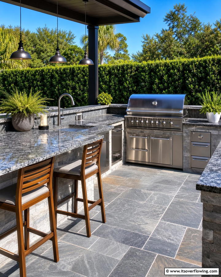 Outdoor Kitchen with a Built In Grill - 20 Luxury Outdoor Kitchen Ideas for Gourmet Cooking