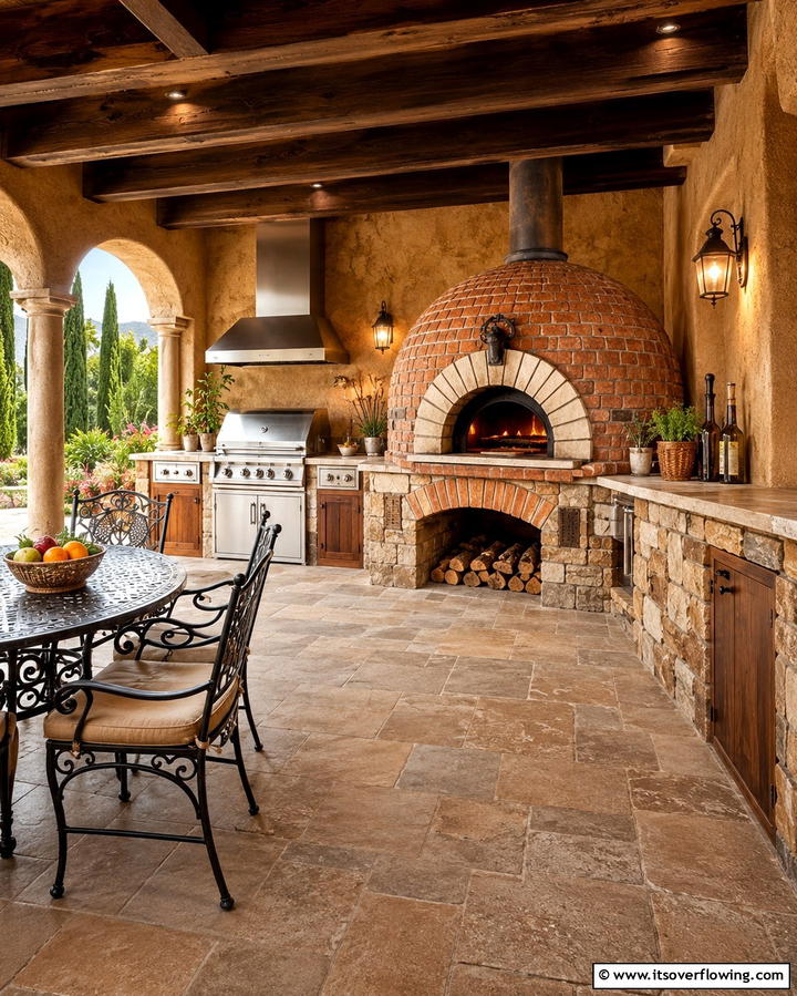 Outdoor Kitchen with a Built In Pizza Oven - 25 Outdoor Kitchen on Deck Ideas for Seamless Entertaining