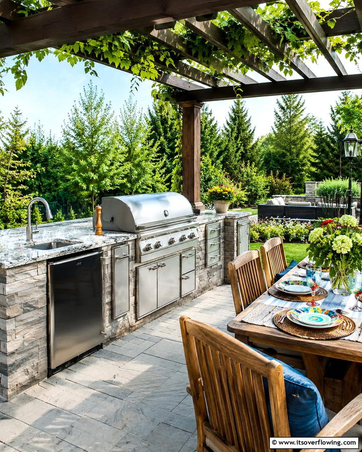 Outdoor Kitchen - 20 Stunning Large Backyard Ideas for Outdoor Living