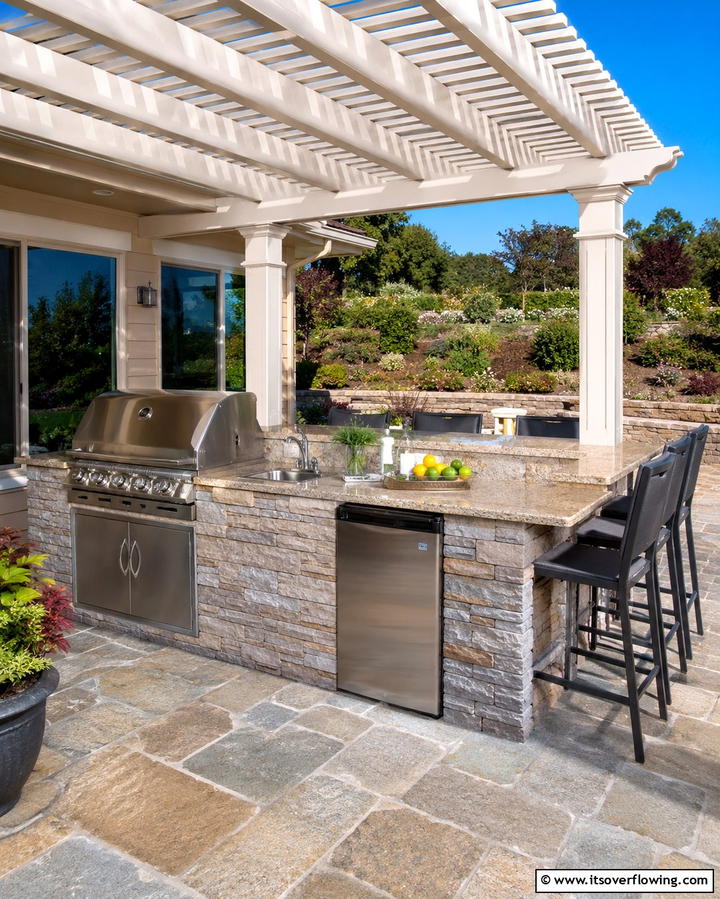 Outdoor Kitchenette - 25 Front Yard Patio Ideas to Enhance Your Outdoor Space