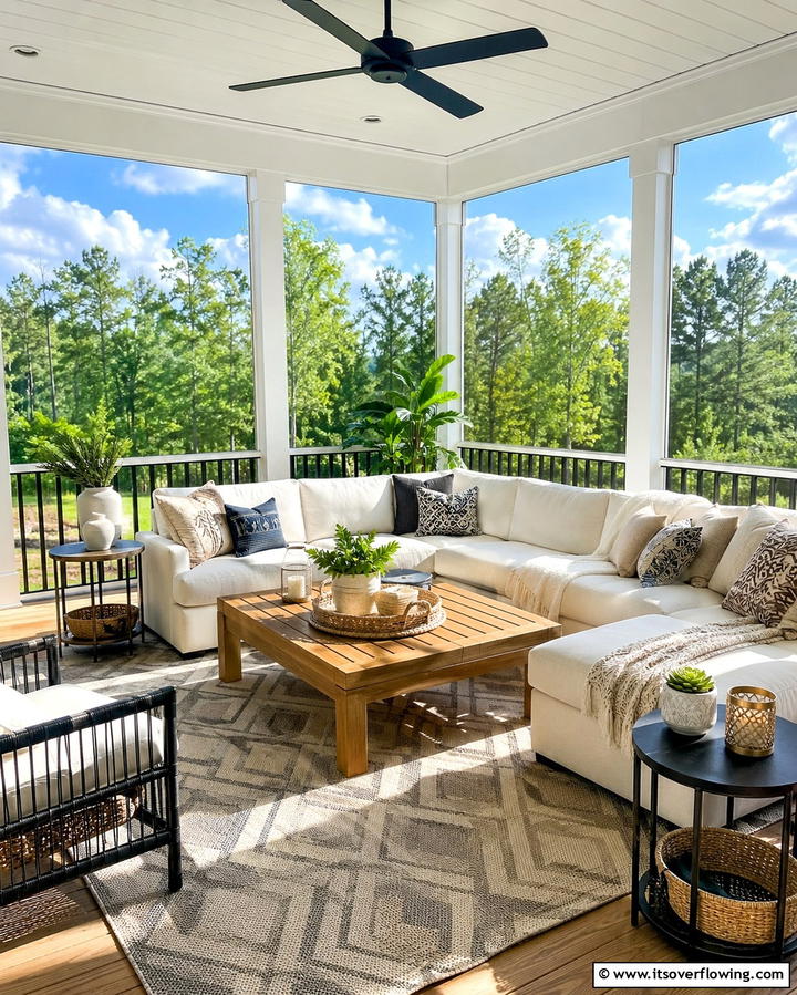 Outdoor Living Room Screened Deck - 30 Screened-in Deck Ideas for Bug-Free Outdoor Living
