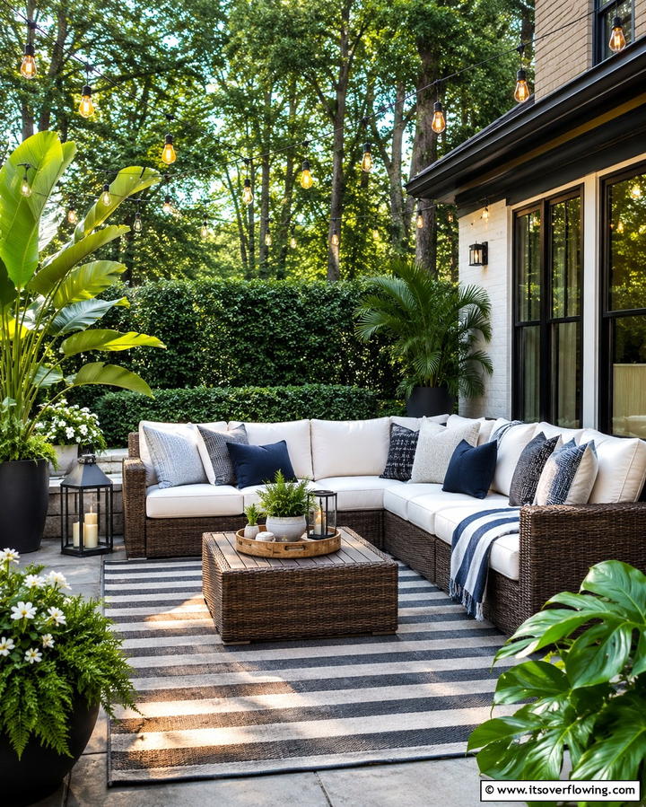Outdoor Living Room - 20 Stunning Large Backyard Ideas for Outdoor Living