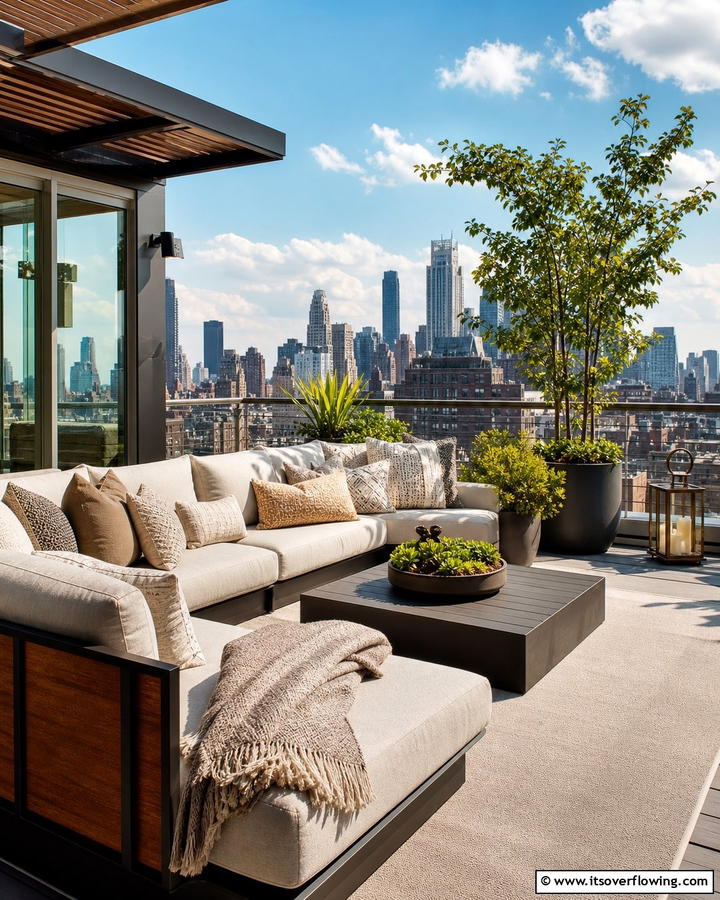 Outdoor Lounge Zone - 20 Penthouse Balcony Ideas for a Luxurious Outdoor Space