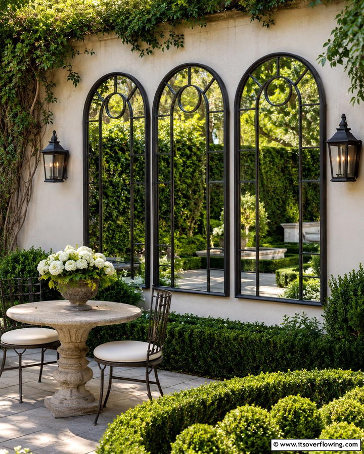 Outdoor Mirror Wall - 25 Patio Wall Ideas to Transform Your Outdoor Space