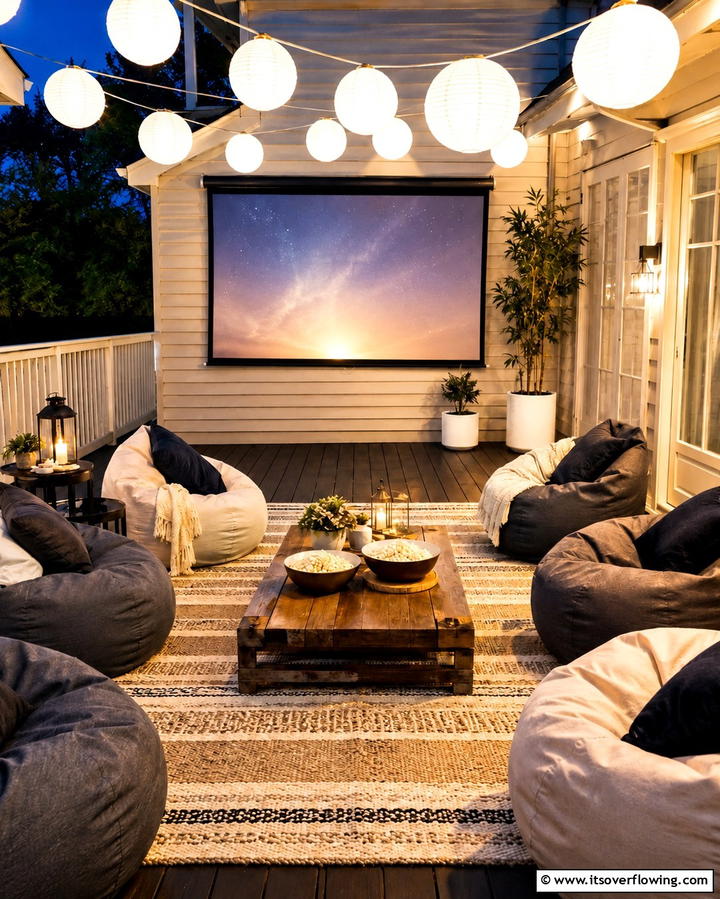 Outdoor Movie Night - 25 Side Porch Ideas to Enhance Your Outdoor Living Space