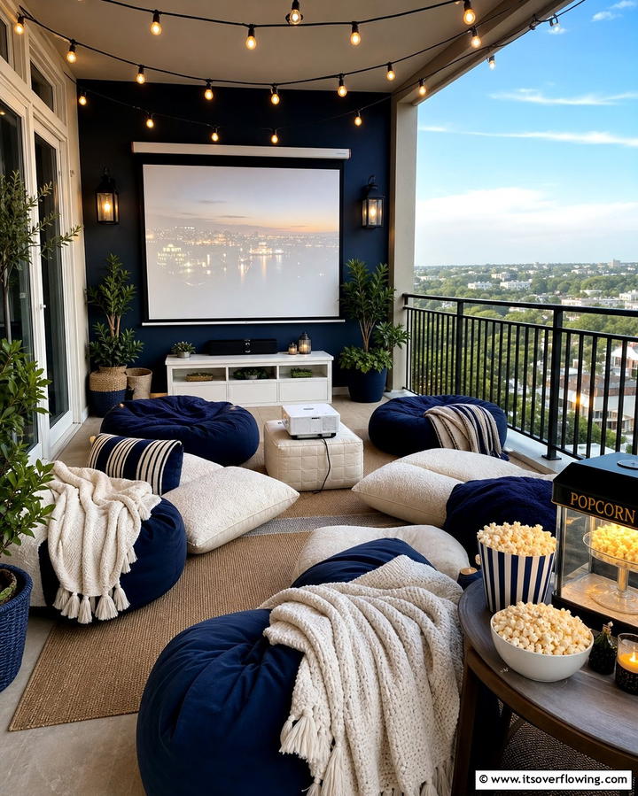Outdoor Movie Spot - 25 Inspiring Bedroom Balcony Ideas for Your Home