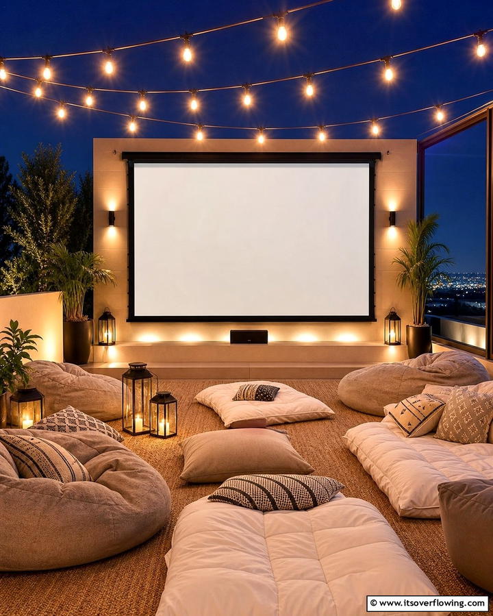 Outdoor Movie Theater - 25 Terrace Design Ideas for Outdoor Living