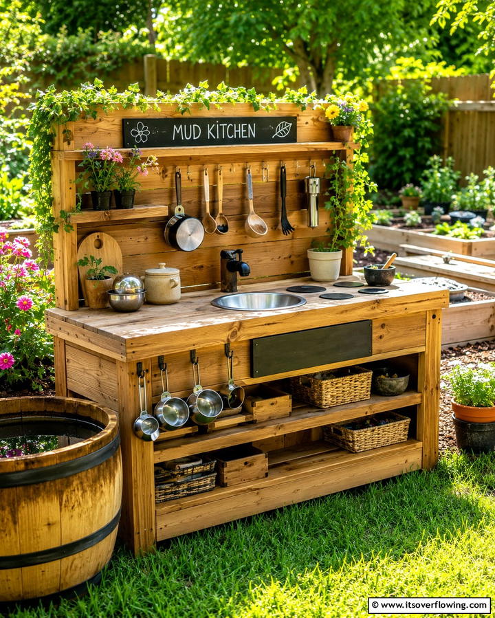 Outdoor Mud Kitchen Setup - 30 Mud Kitchen Ideas to Inspire Outdoor Kids’ Play