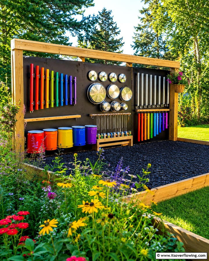 Outdoor Musical Instruments - 25 Backyard Ideas for Kids to Create Fun Outdoor Spaces