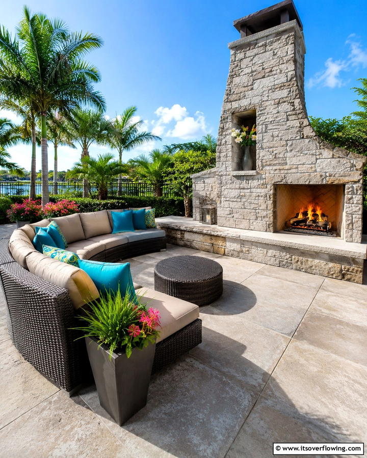 Outdoor Off Center Fireplace for Entertaining - 25 Off-center Fireplace Ideas for a Unique and Modern Living Room