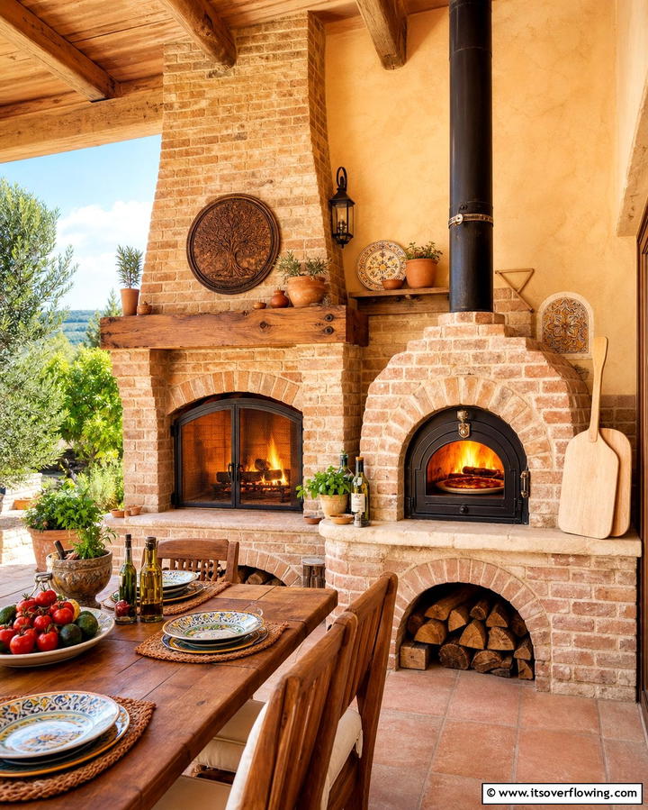 Outdoor Pizza Oven Fireplaces - 25 Porch Fireplace Ideas for Cozy Outdoor Evenings