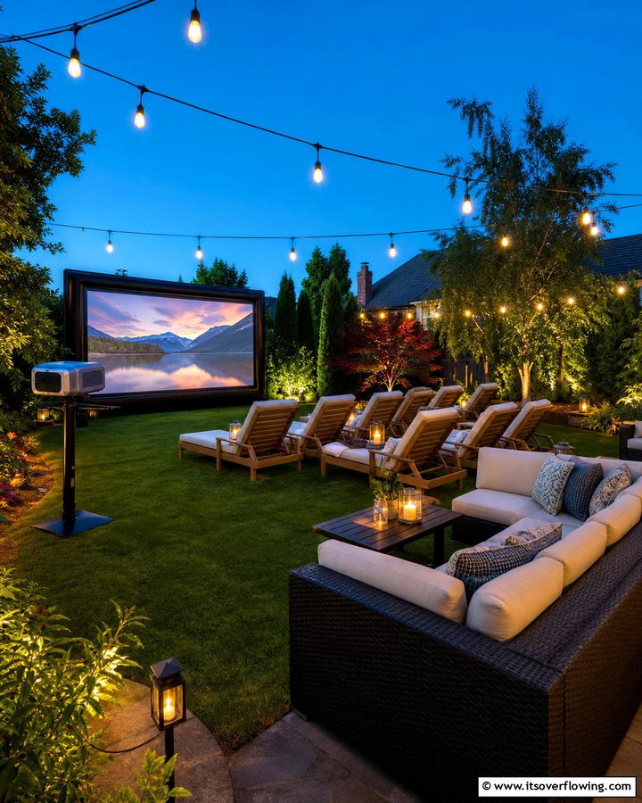 Outdoor Projection Spaces - 30 Home Theater Ideas- Immersive Entertainment Spaces