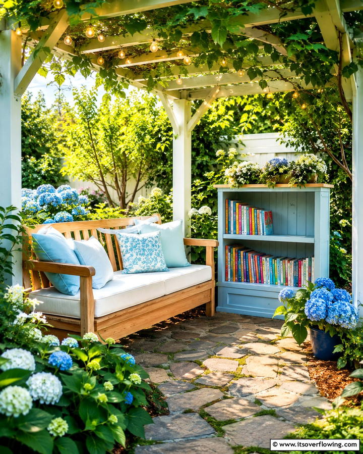 Outdoor Reading Bench - 30 Kids Reading Nook Ideas- Cozy Spaces for Young Readers