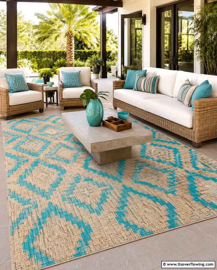 Outdoor Rug - 25 Small Screened-in Porch Ideas for Comfort