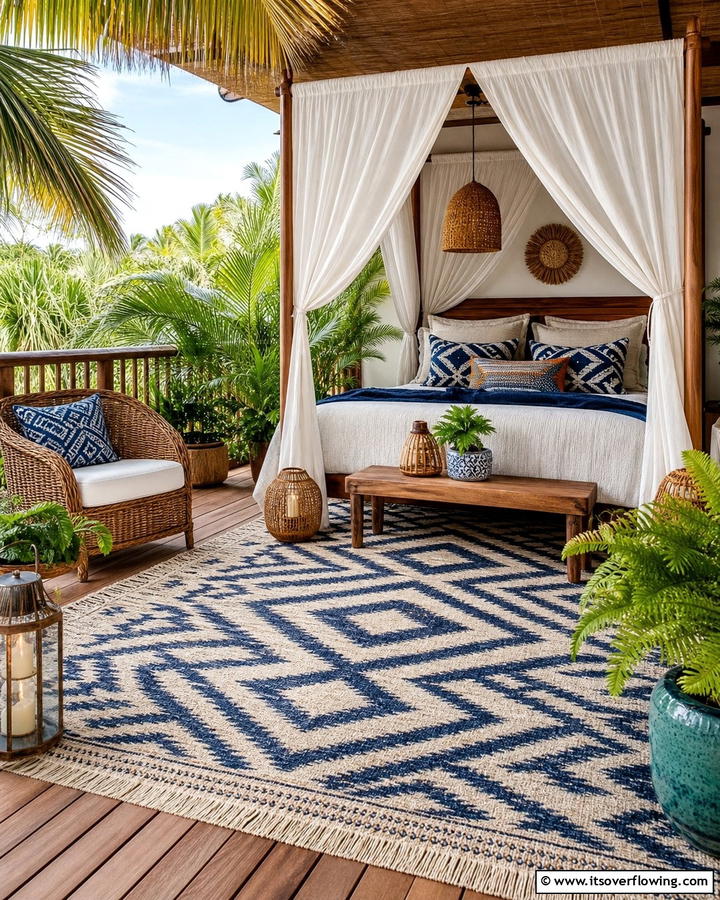 Outdoor Rugs for Comfort - 20 Outdoor Bedroom Ideas for a Relaxing Retreat