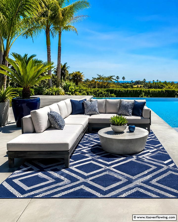Outdoor Rugs for Poolside Comfort - 25 Pool Decor Ideas to Transform Your Outdoor Space