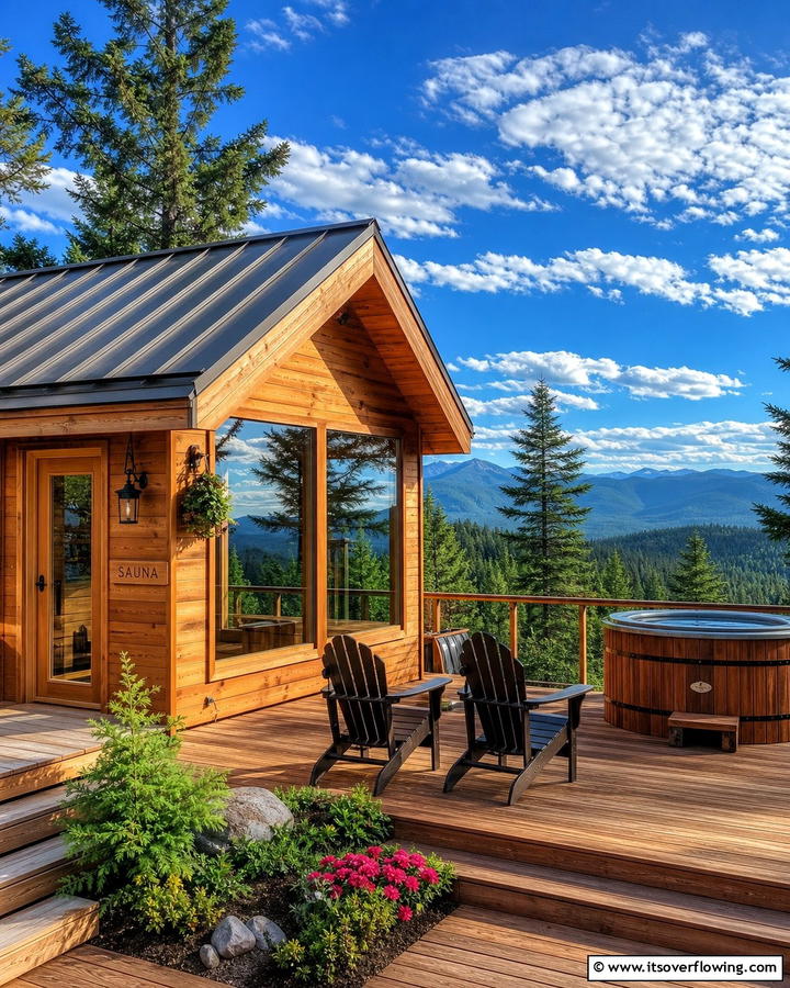 Outdoor Sauna with a Scenic View - 20 Sauna Room Design Ideas for a Luxurious Home Spa