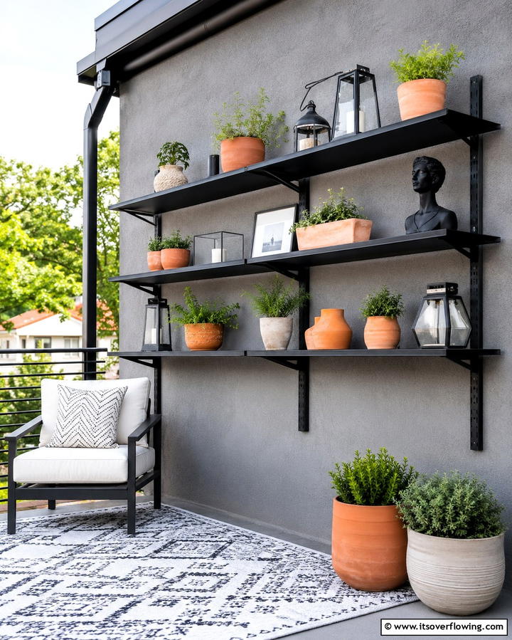 Outdoor Shelving Units - 25 Patio Wall Ideas to Transform Your Outdoor Space