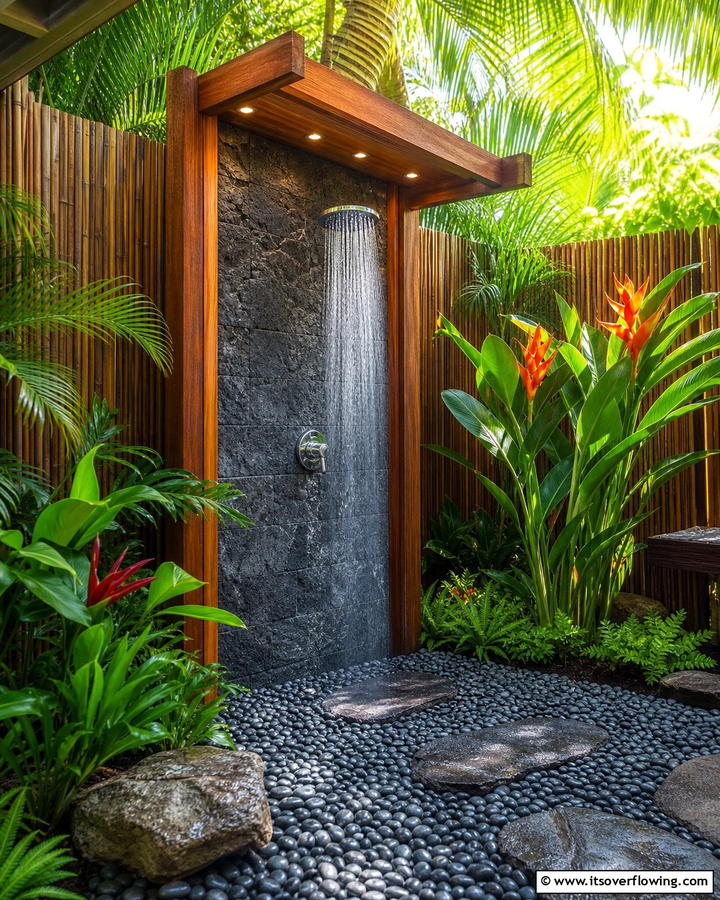 Outdoor Showers - 20 Hawaiian Interior Design Ideas for a Tropical Vibe