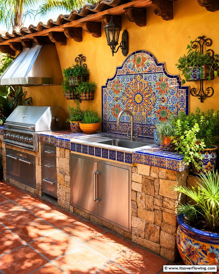 Outdoor Sink Station - 20 Mexican Outdoor Kitchen Ideas for Vibrant Spaces
