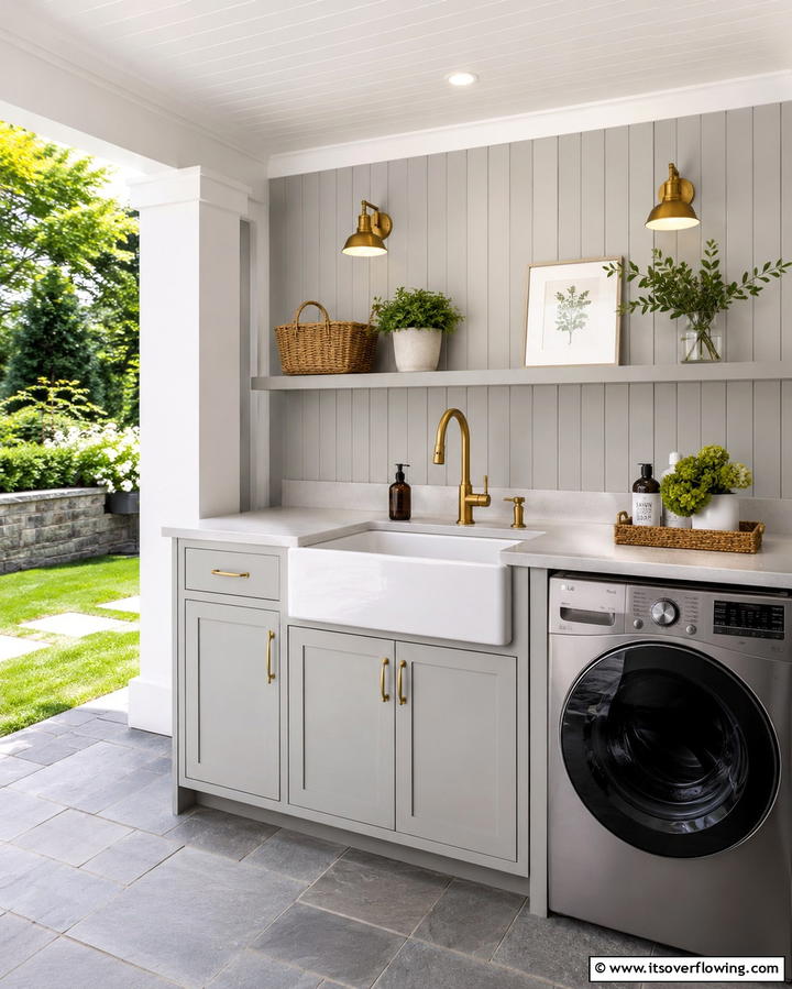 Outdoor Sink for Pre Treatment - 25 Outdoor Laundry Area Design Ideas for Convenience