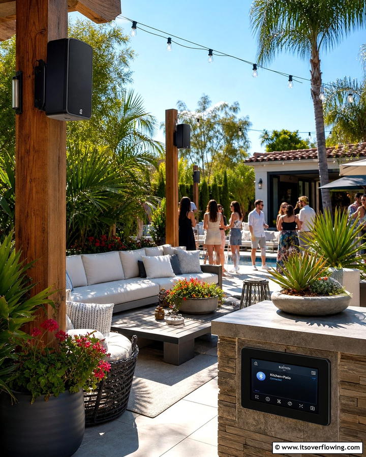 Outdoor Sound System - 25 Backyard Entertainment Ideas for Fun Gatherings