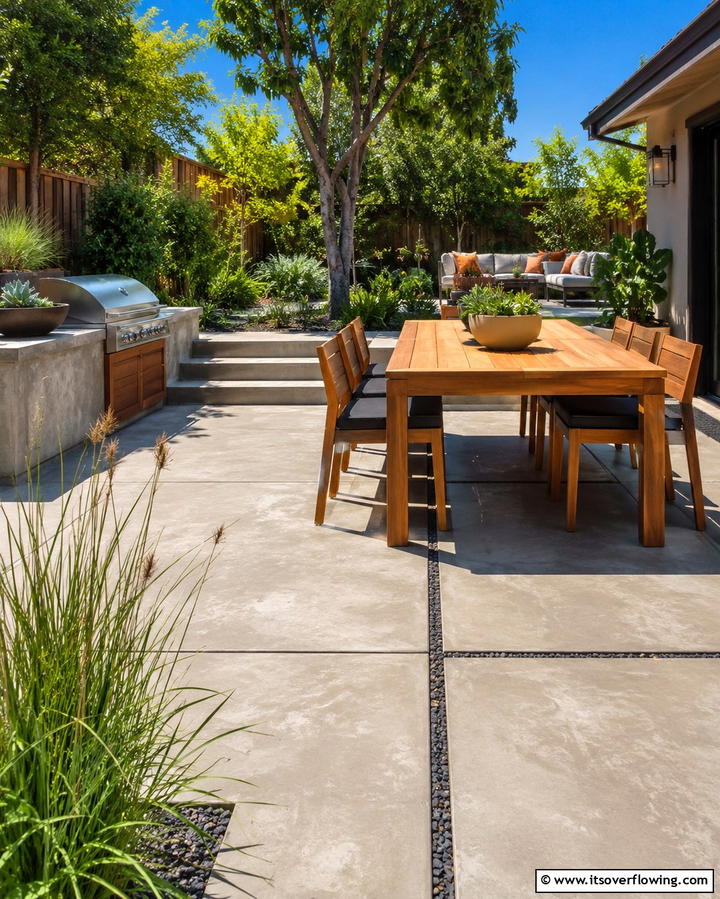 Outdoor Stained Concrete Patios - 25 Stained Concrete Floors for a Unique Look